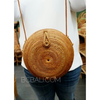 round circle design handmade hand woven ata grass rattan bali